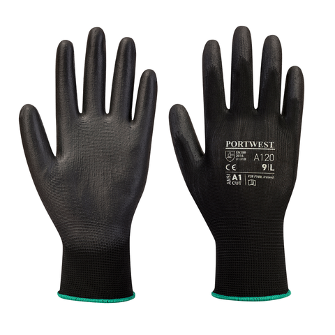 Gloves Black Textile