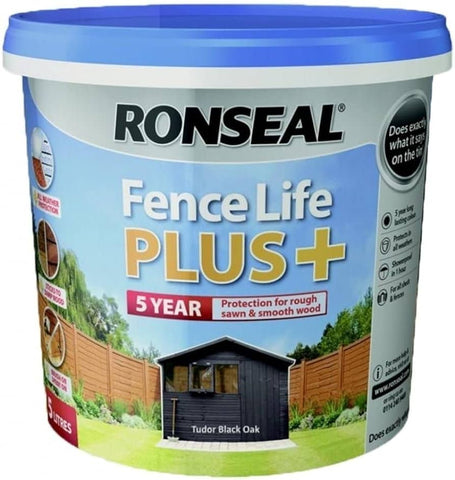 Ronseal Fence Life Plus+ Tudor Black Oak 5 litre